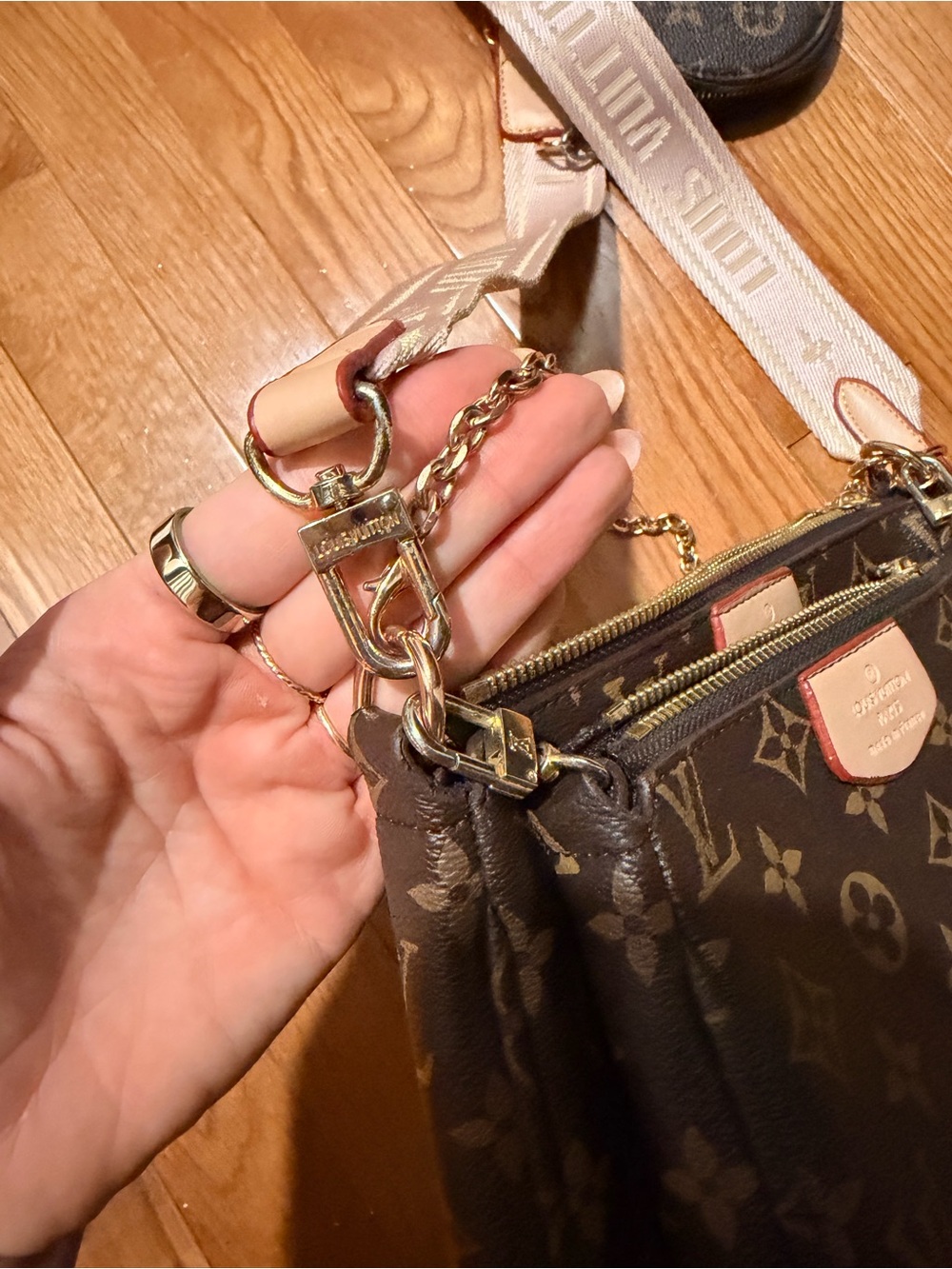 Inspired Brown Monogram Multi Pochette Accessoires Crossbody Bag - Picture 2 of 3